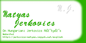 matyas jerkovics business card